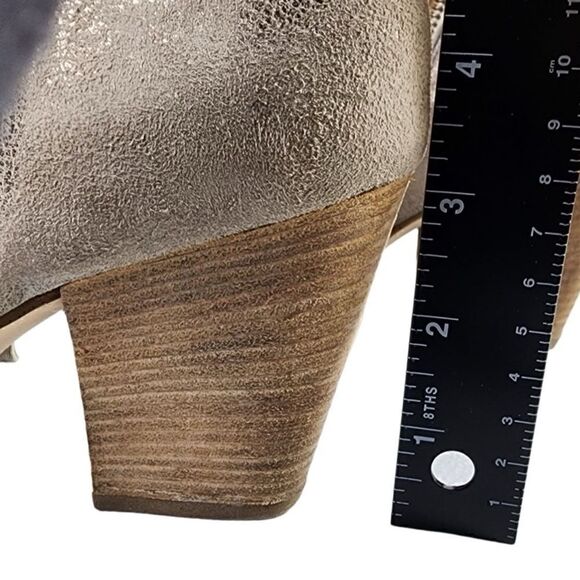 PAUL GREEN- Malibu Sliced Metallic Zip Bootie Chunky Nubuck Smoke, EU 6/ US 8.5 - Picture 11 of 13